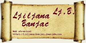 Ljiljana Banjac vizit kartica